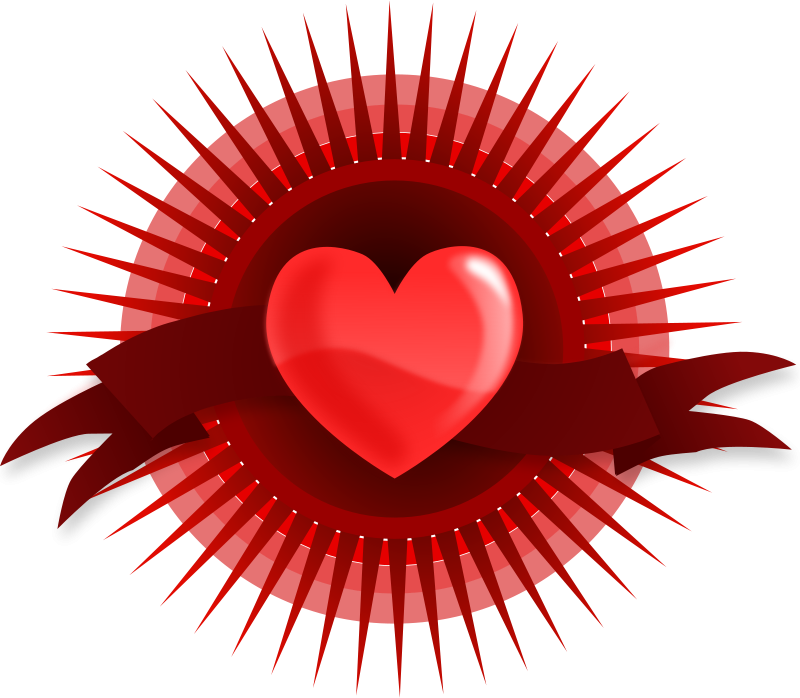 Liebe-love_kablam_heart_with_rays_and_banner